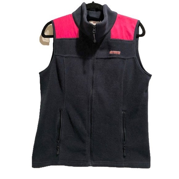 Navy Vineyard Vines Fleece Vest - Picture 1 of 3